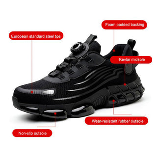 Kostenloser Versand - Elegante unisex Sneakers, rutschfeste Sicherheitsschuhe mit stoßdämpfenden Stollen【Sicherheitsklasse: S3】