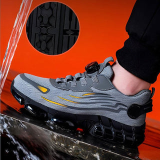 Kostenloser Versand - Elegante unisex Sneakers, rutschfeste Sicherheitsschuhe mit stoßdämpfenden Stollen【Sicherheitsklasse: S3】